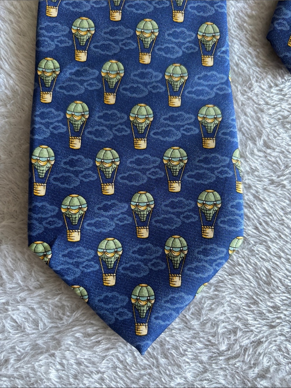 The Custom Shop Hot Air Balloon Silk Tie USA Hand Tailored EUC